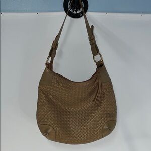 DIANE GAIL WOVEN GENUINE LEATHER SHOULDER BAG FTL-02-017
